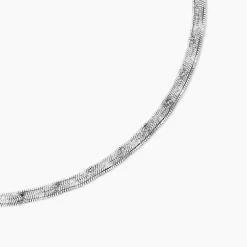 Collier Leonte Argent Blanc