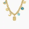 Collier Lerida Acier Jaune Amazonite Turquoise