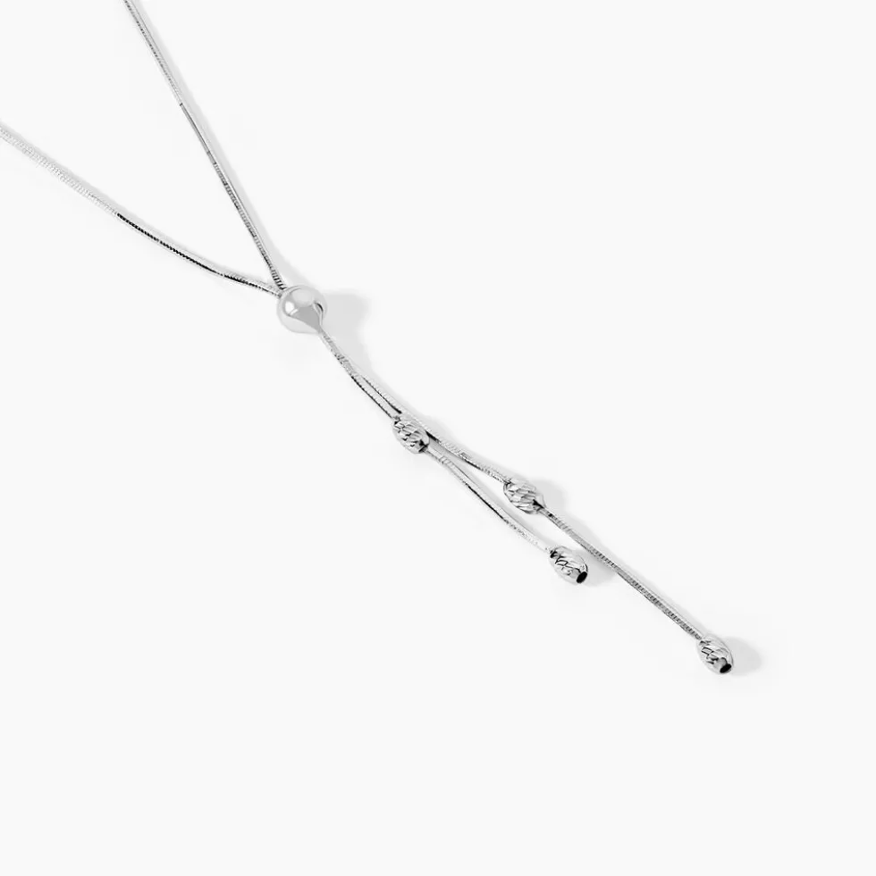 Collier Linda Argent Blanc