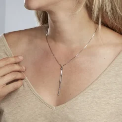 Collier Linda Argent Blanc