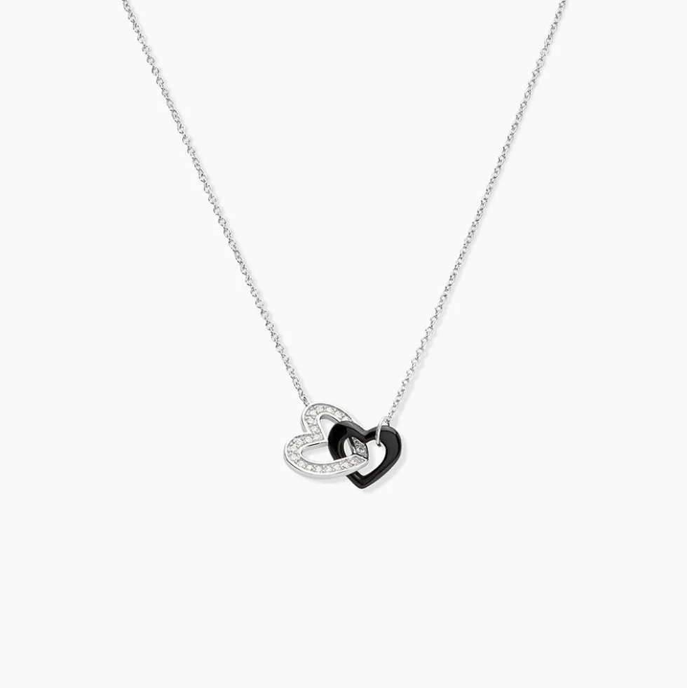 Collier Lineth Argent Blanc Céramique Oxyde De Zirconium