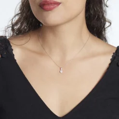 Collier Lisyae Or Blanc Diamant