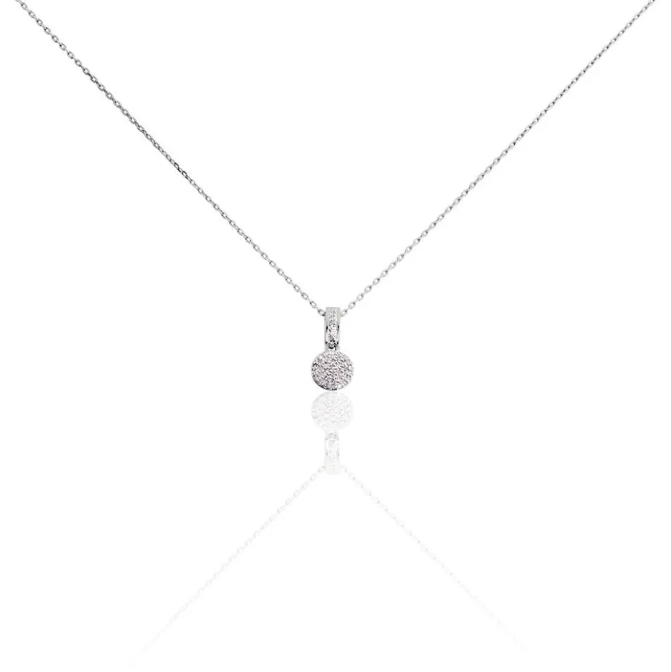 Collier Lisyae Or Blanc Diamant