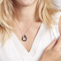 Collier Lola Cera Argent Blanc Céramique Et Oxyde De Zirconium
