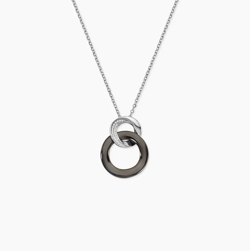 Collier Lola Cera Argent Blanc Céramique Et Oxyde De Zirconium