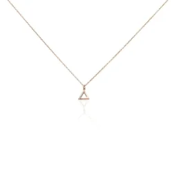 Collier Lorena Argent Rose Oxyde De Zirconium