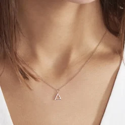 Collier Lorena Argent Rose Oxyde De Zirconium