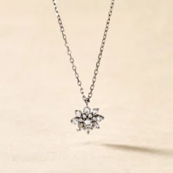 Collier Lorraine Argent Blanc Oxyde De Zirconium