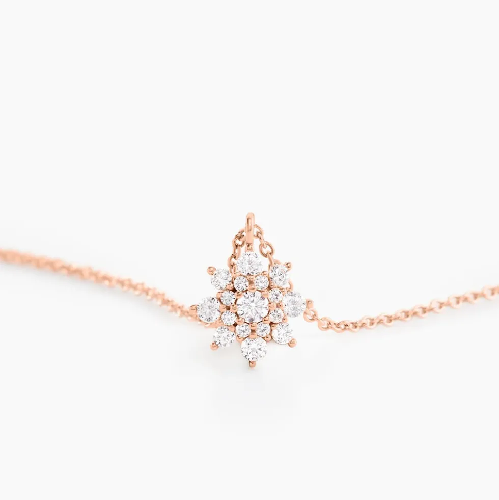 Collier Lorraine Argent Rose Oxyde De Zirconium