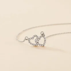 Collier Loving Argent Blanc Oxyde De Zirconium