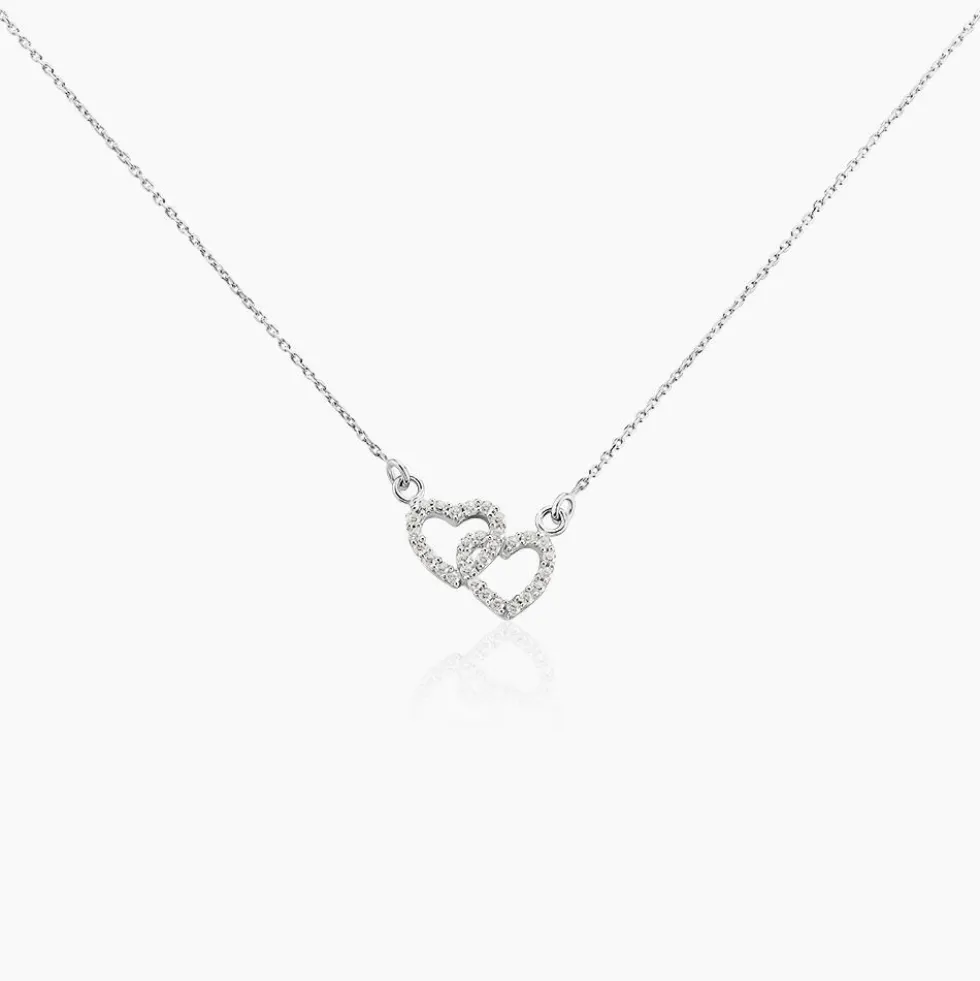 Collier Loving Argent Blanc Oxyde De Zirconium