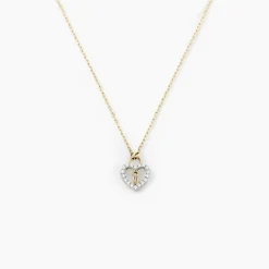 Collier Luchetto Or Jaune Oxyde De Zirconium