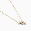 Collier Lumiere Or Jaune Oxyde De Zirconium