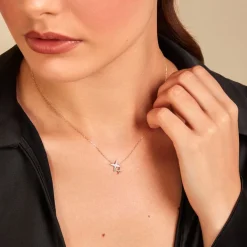 Collier Lumiere Or Jaune Oxyde De Zirconium