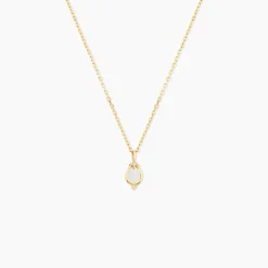 Collier Luminea Or Jaune Nacre Oxyde De Zirconium