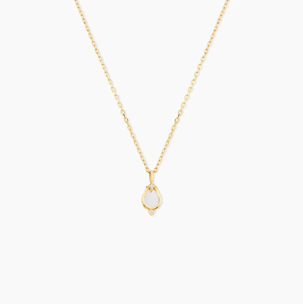Collier Luminea Or Jaune Nacre Oxyde De Zirconium