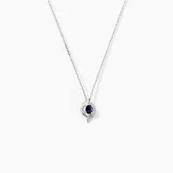 Collier Lydia Or Blanc Saphir