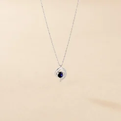 Collier Lydia Or Blanc Saphir
