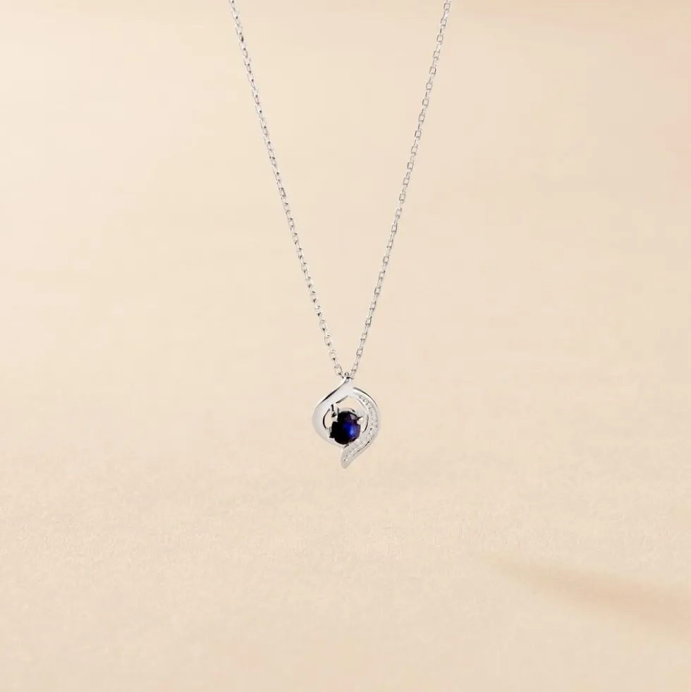 Collier Lydia Or Blanc Saphir