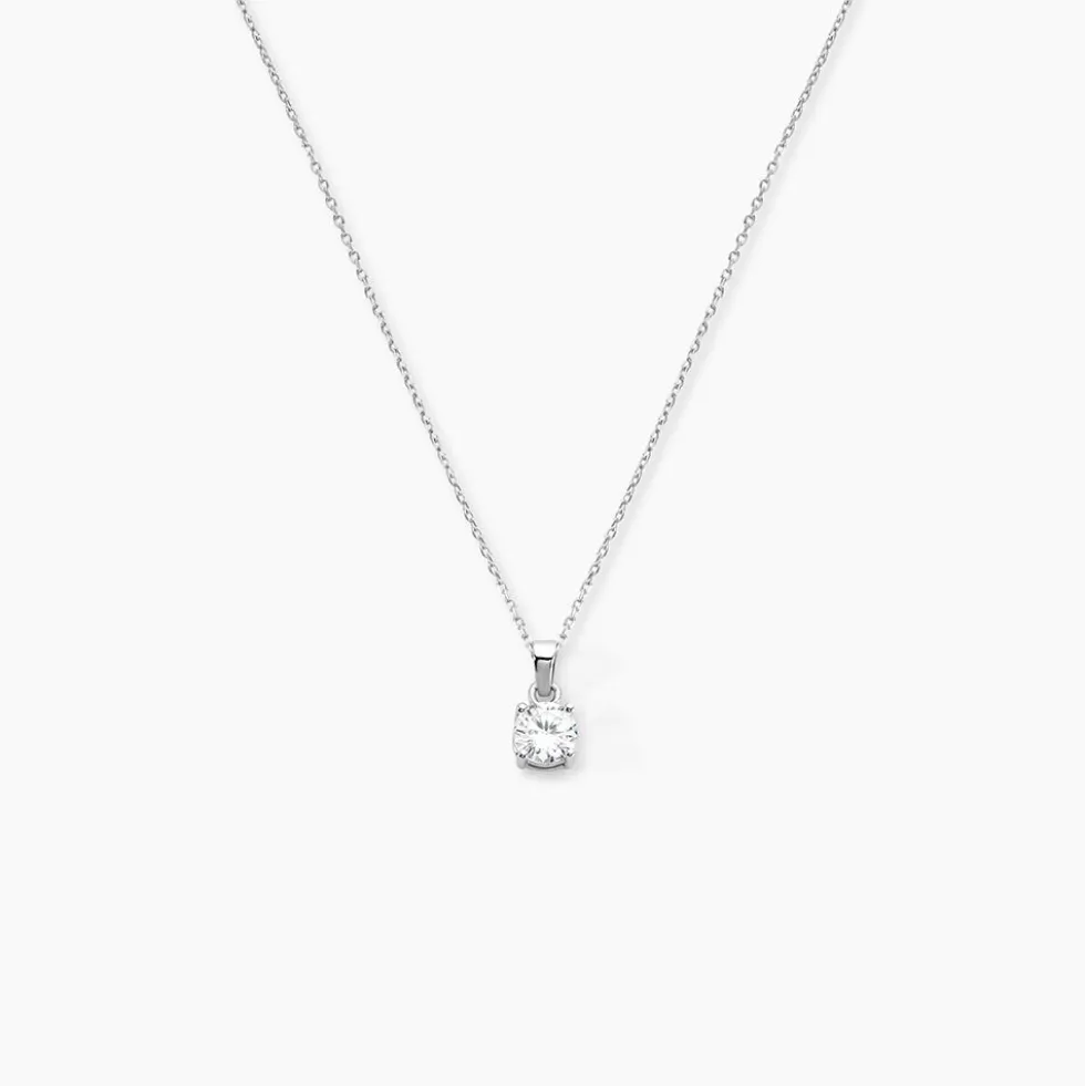Collier Lynna Argent Blanc Oxyde De Zirconium
