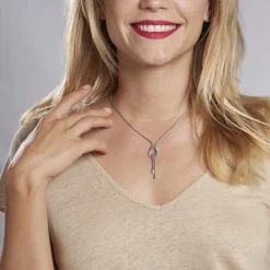 Collier Madison Argent Blanc