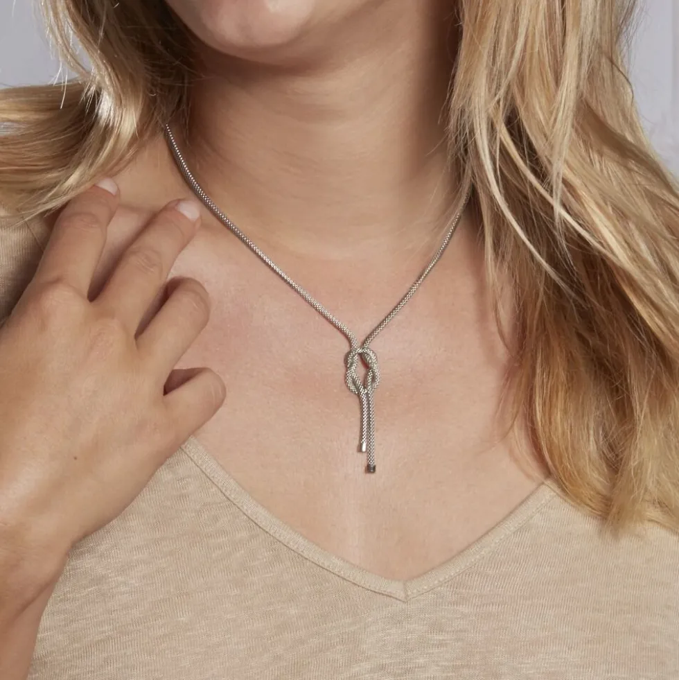 Collier Madison Argent Blanc