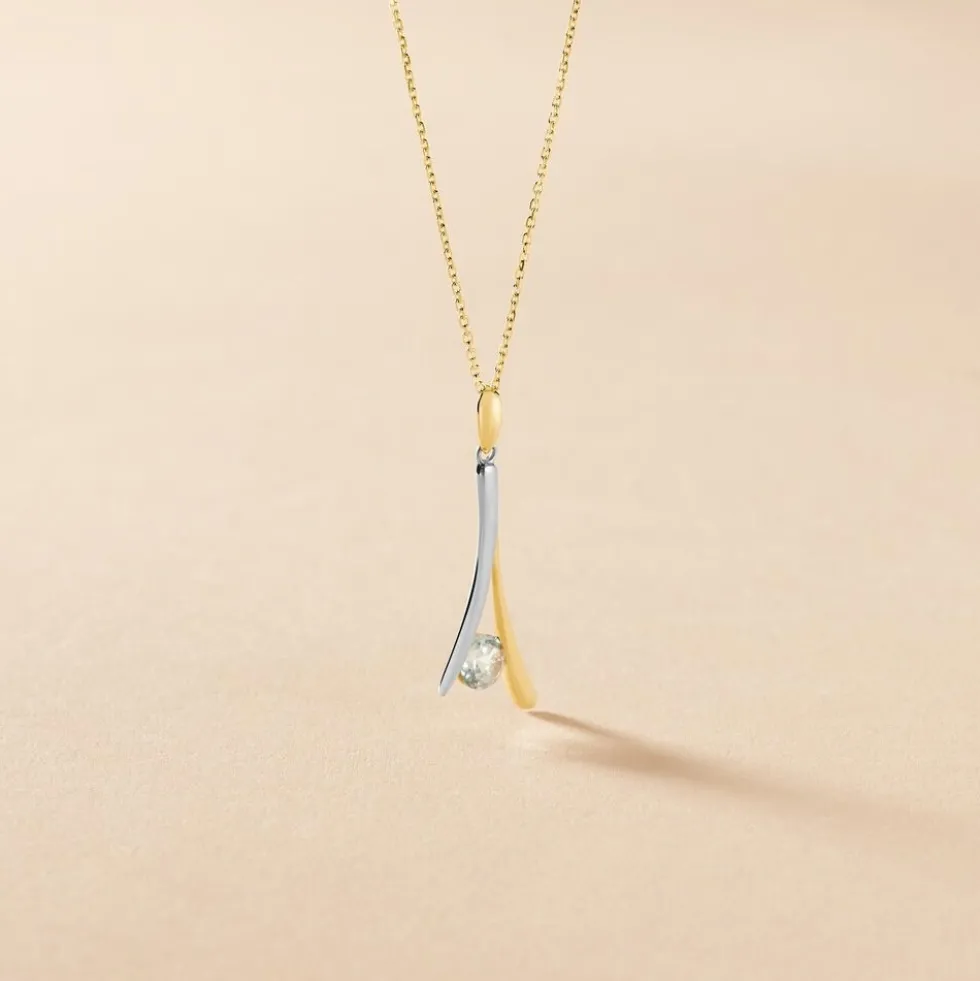Collier Madli Or Bicolore Topaze