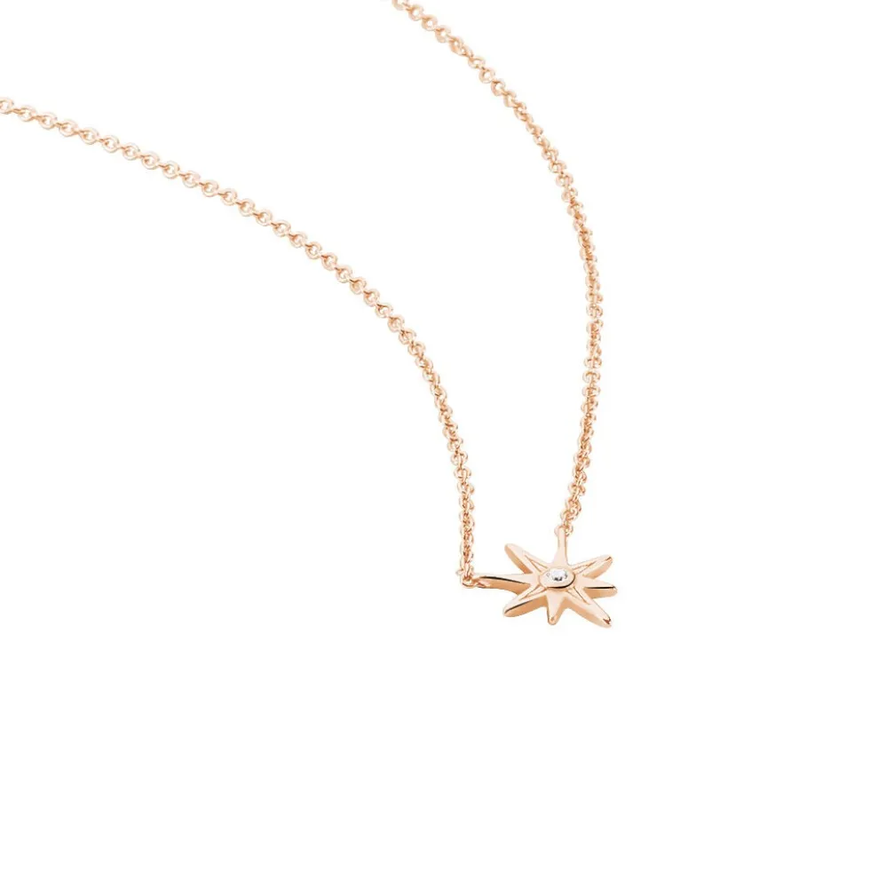 Collier Maelya Argent Rose Oxyde De Zirconium