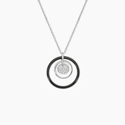 Collier Maia Argent Blanc Céramique Et Oxyde De Zirconium