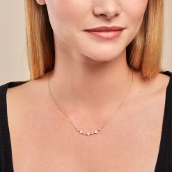 Collier Majestueuse Or Jaune Oxyde De Zirconium