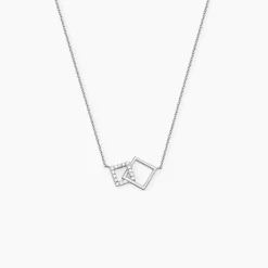 Collier Manoela Argent Blanc Oxyde De Zirconium