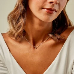 Collier Marciana Argent Blanc Oxyde De Zirconium