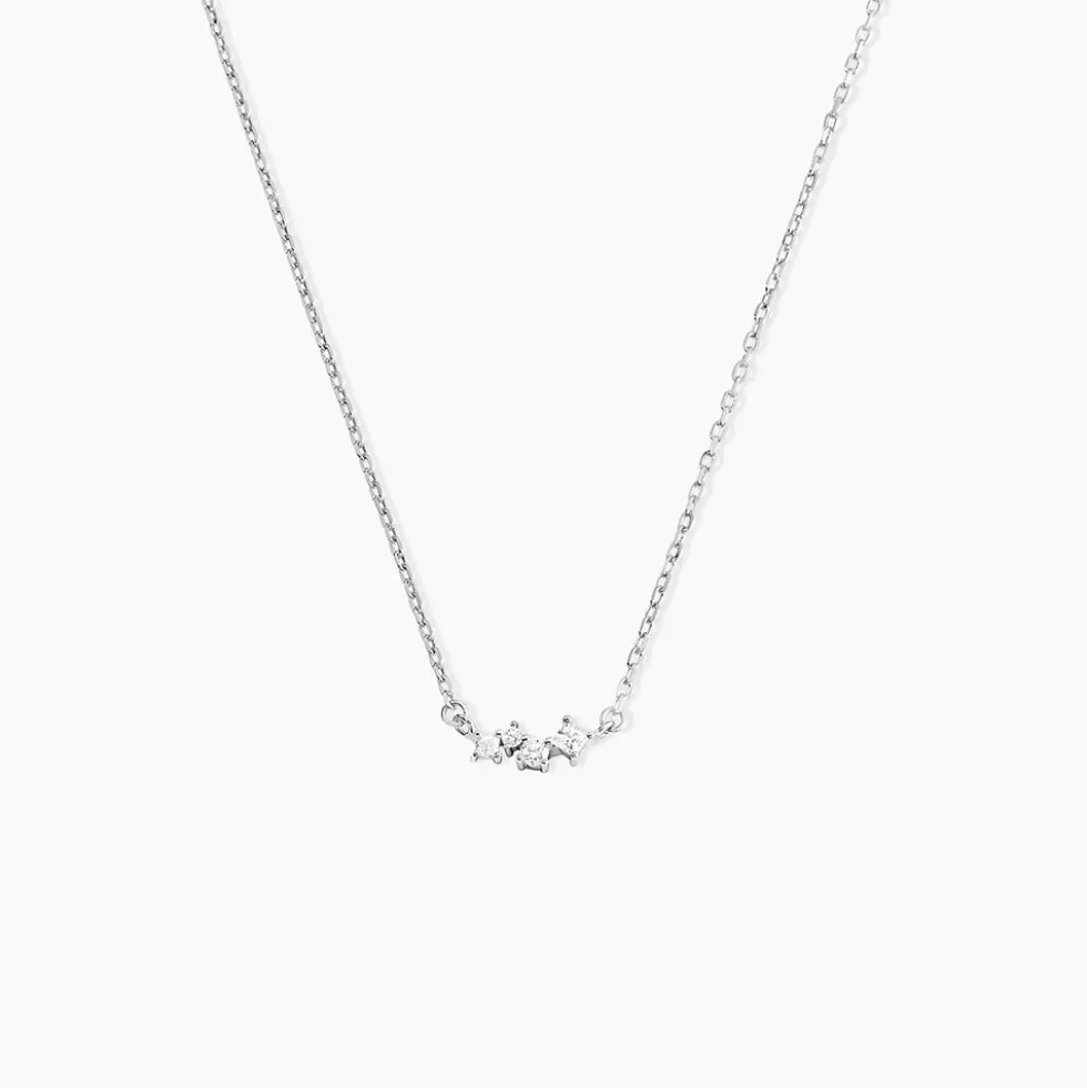 Collier Mariko Argent Blanc Oxyde De Zirconium