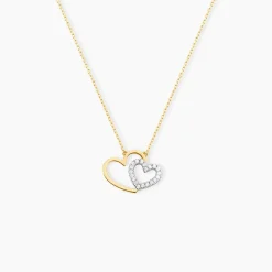 Collier Marineta Or Jaune Oxyde De Zirconium