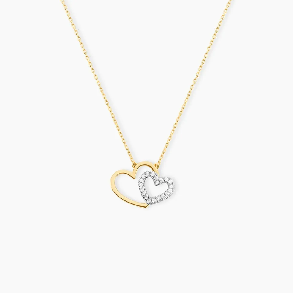 Collier Marineta Or Jaune Oxyde De Zirconium