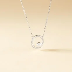 Collier Marthe Argent Blanc Perle De Culture Et Oxyde De Zirconium