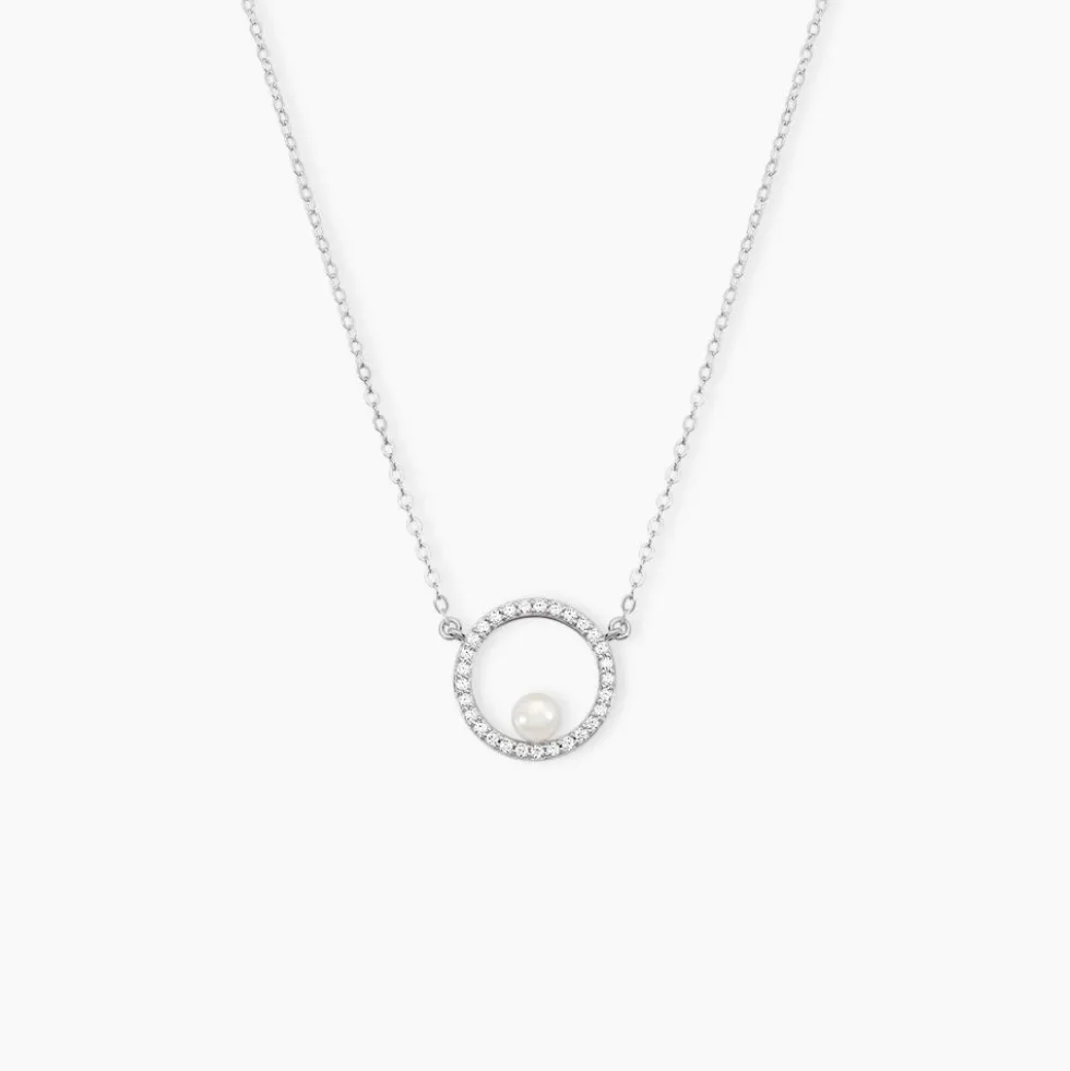 Collier Marthe Argent Blanc Perle De Culture Et Oxyde De Zirconium