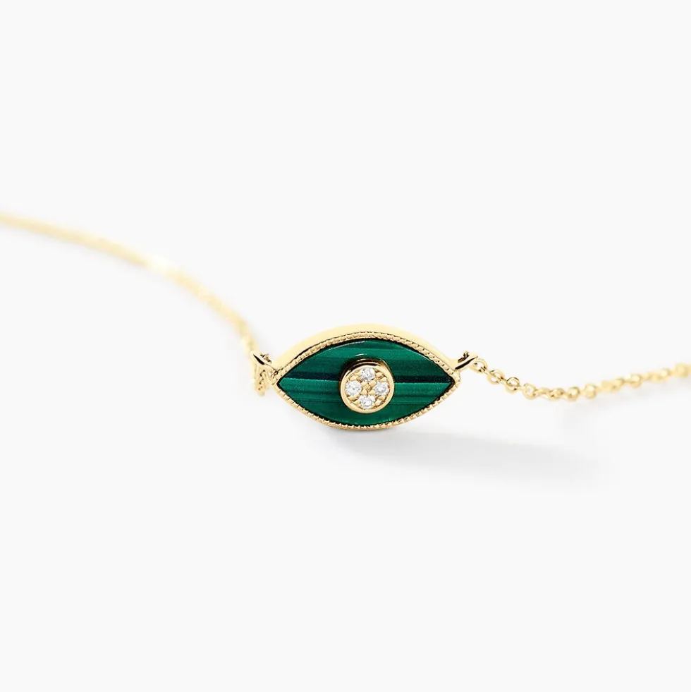 Collier Matiasma Or Jaune Malachite Diamant