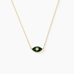 Collier Matiasma Or Jaune Malachite Diamant