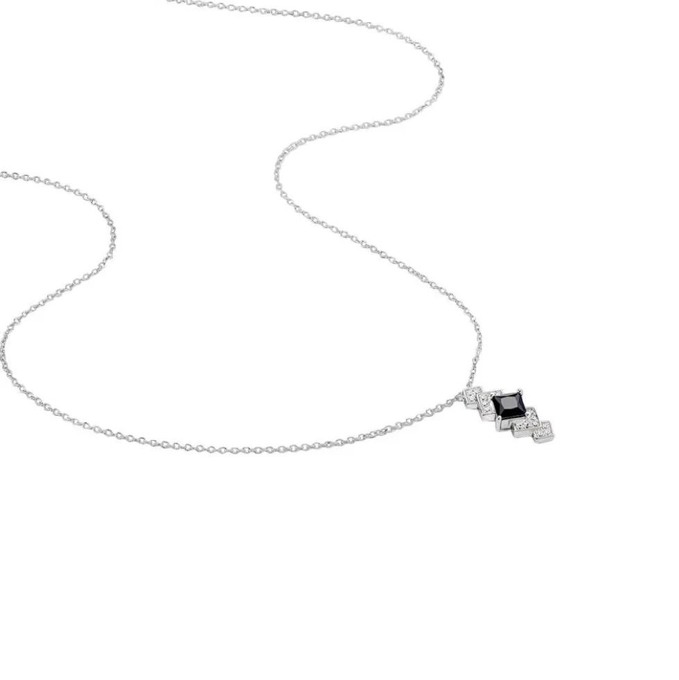 Collier Maymana Argent Blanc Oxyde De Zirconium
