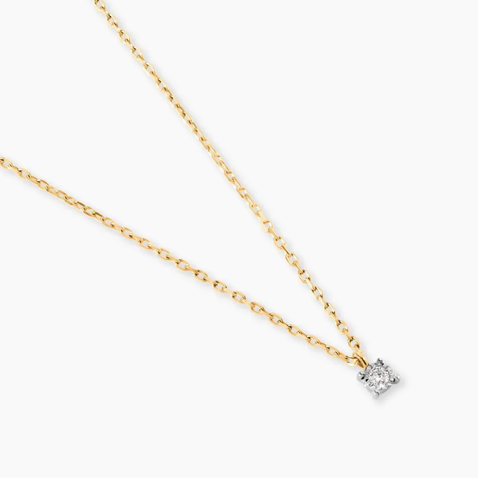 Collier Mei Or Jaune Diamant