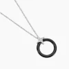 Collier Merelle Argent Blanc Céramique Oxyde De Zirconium