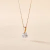 Collier Micheline Or Bicolore Oxyde De Zirconium