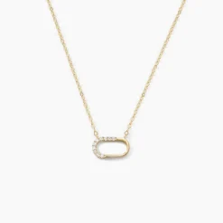 Collier Minimalist Chic Or Jaune Oxyde De Zirconium