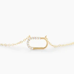 Collier Minimalist Chic Or Jaune Oxyde De Zirconium