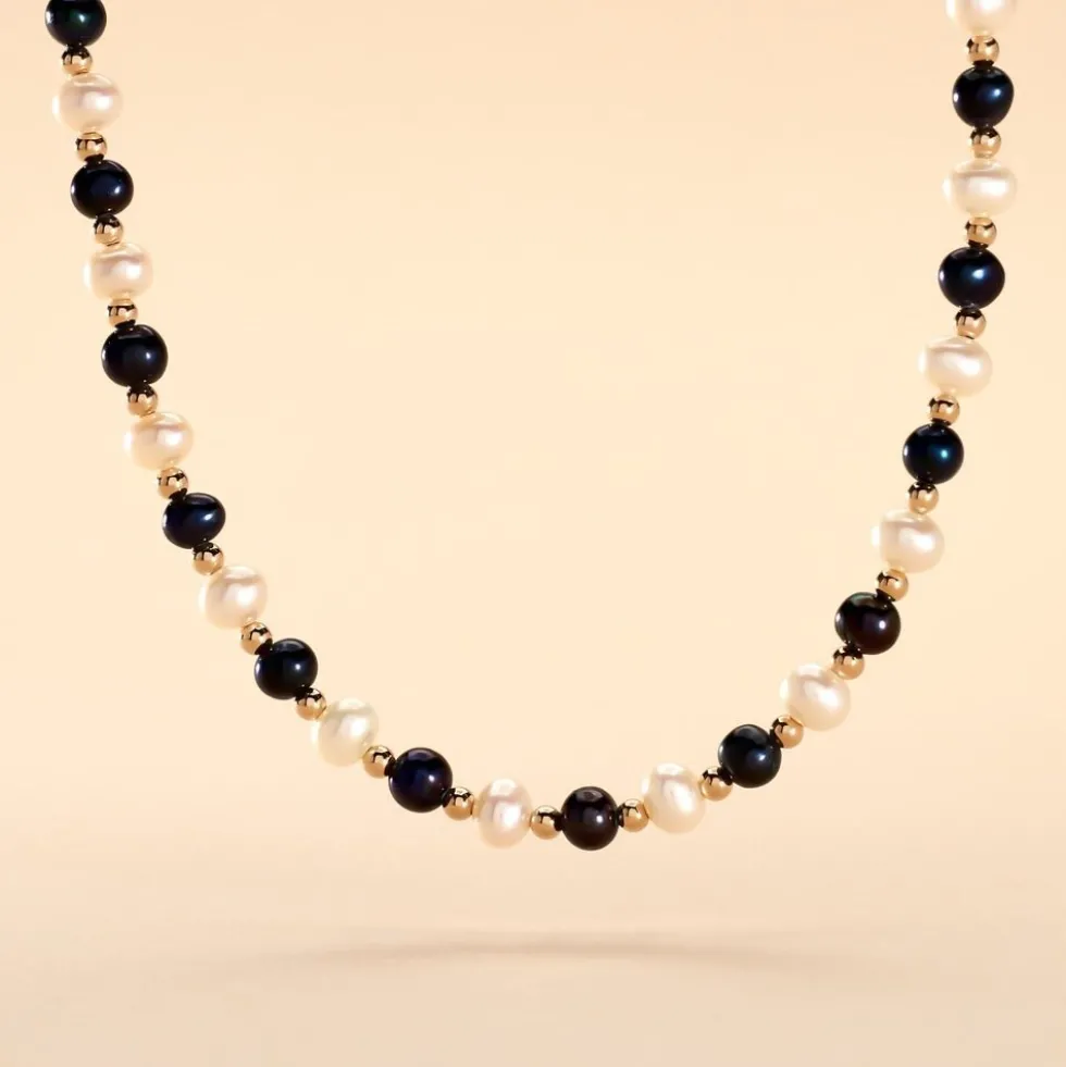 Collier Mirjam Or Jaune Perle De Culture