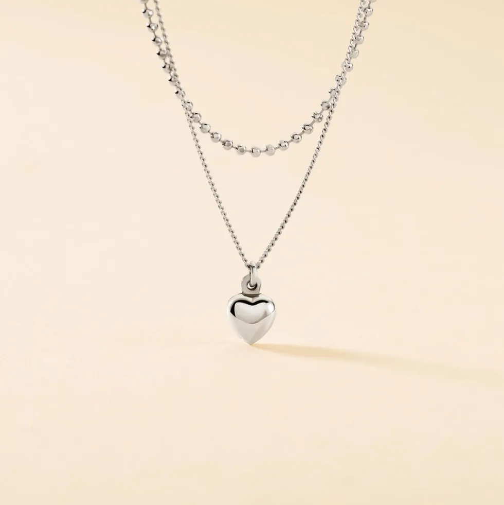 Collier Monifa Argent Blanc