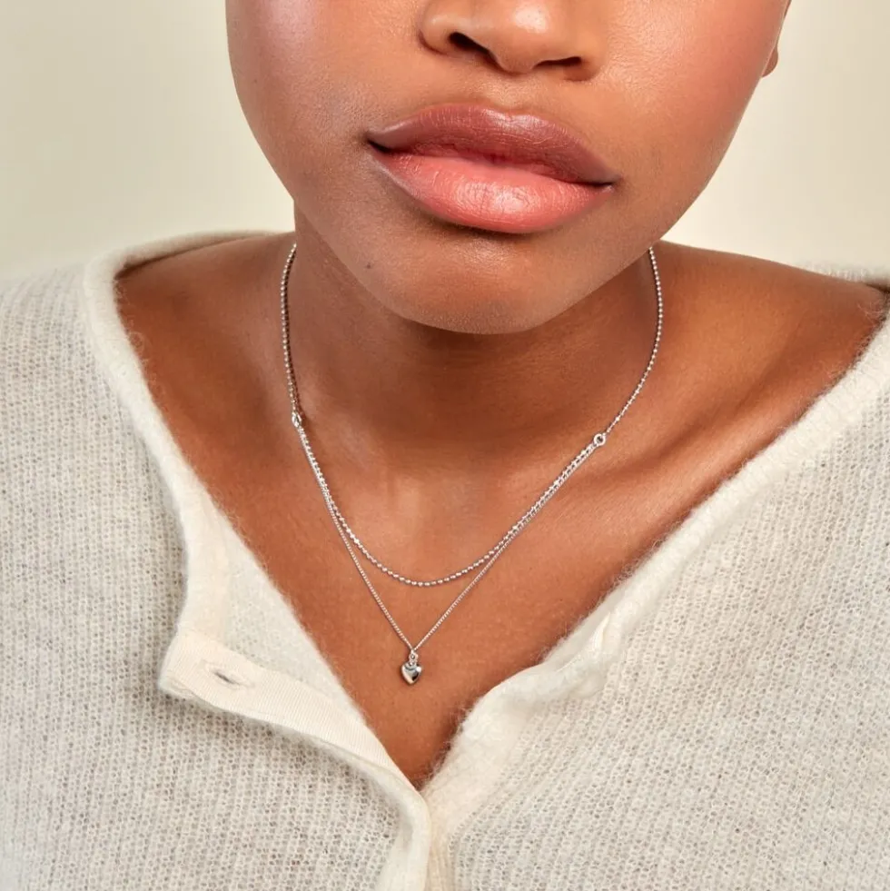 Collier Monifa Argent Blanc