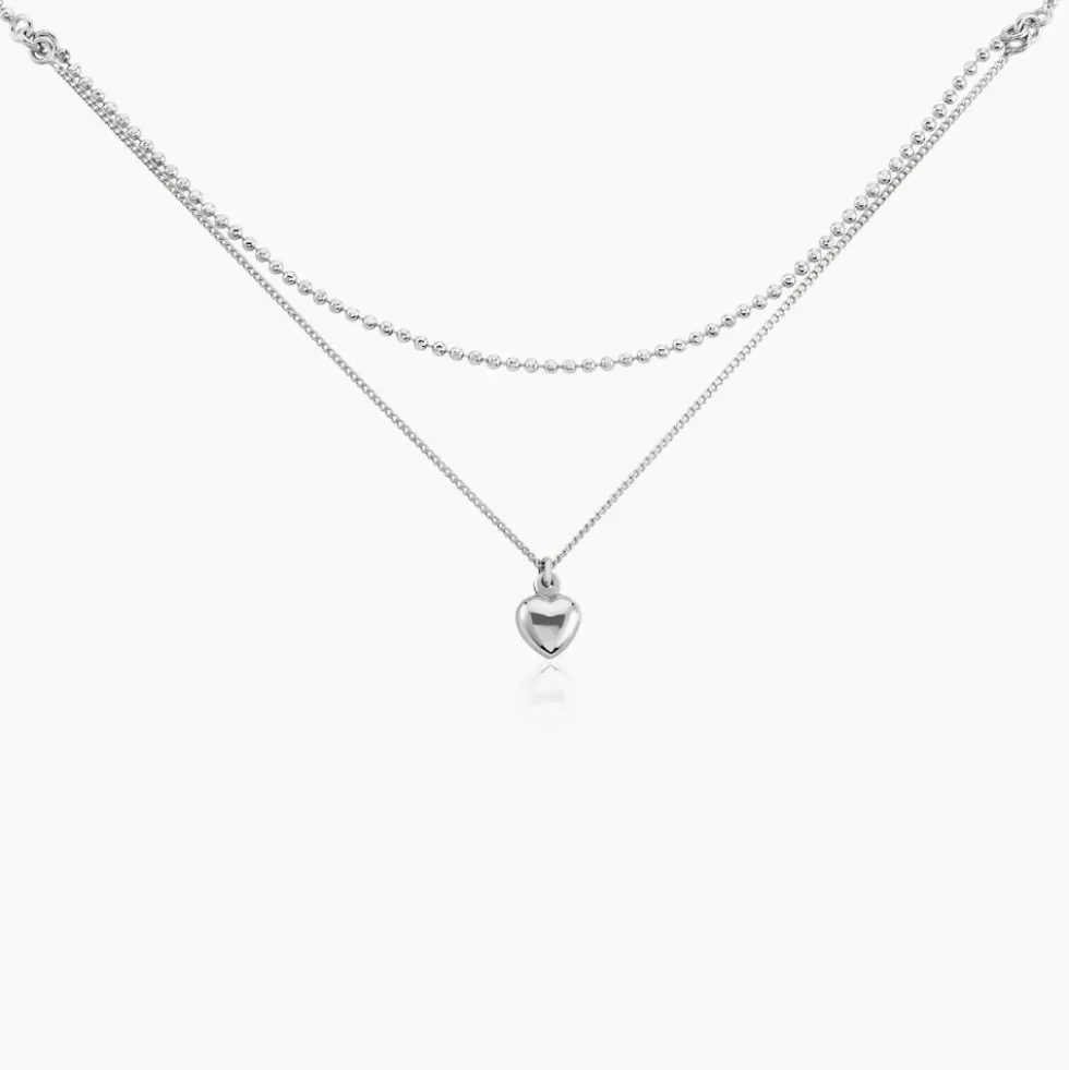 Collier Monifa Argent Blanc