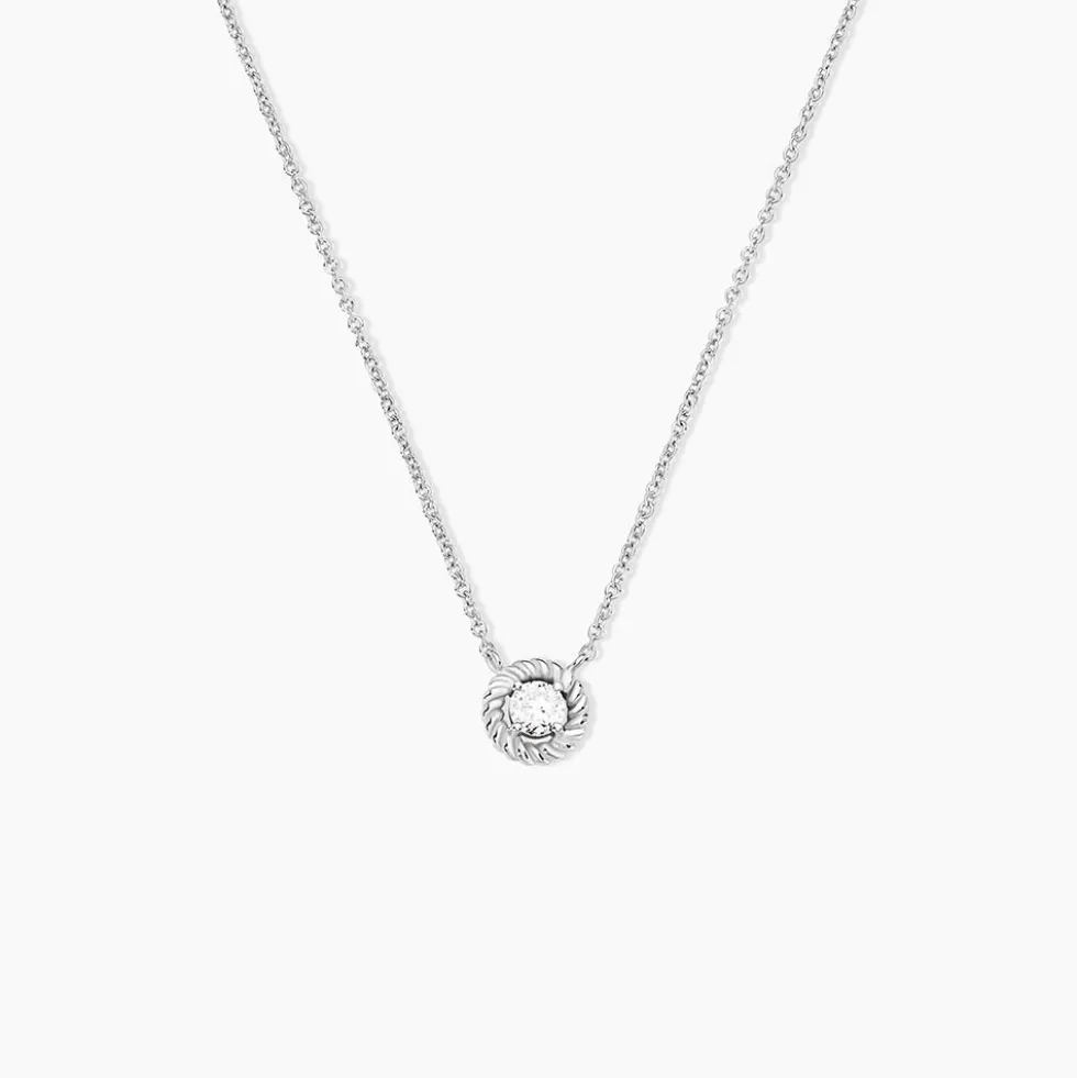Collier Mori Argent Oxyde De Zirconium
